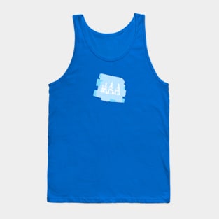 Blue White Trees Tank Top